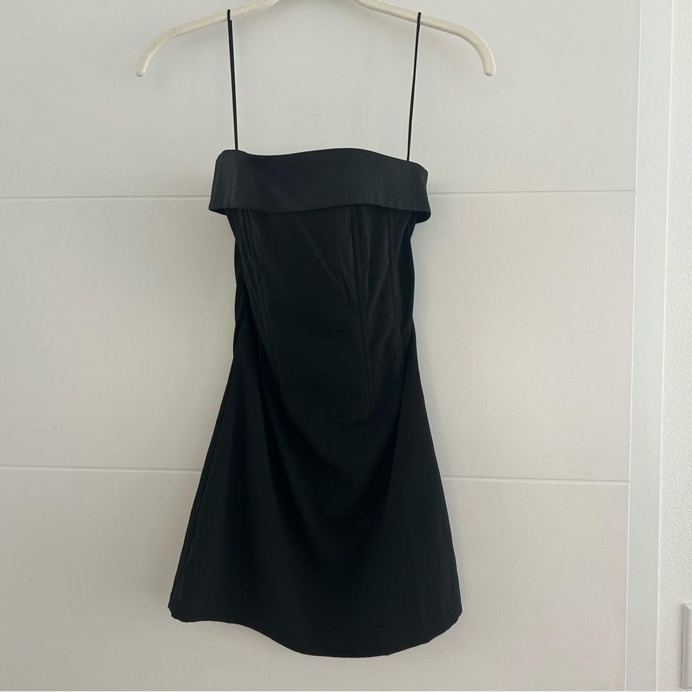With Jean chloe corset mini dress black